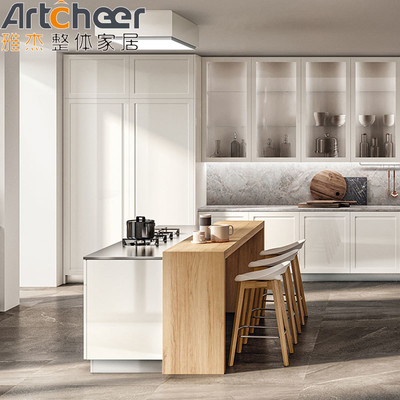 kaufen 2023 Modern Classic Design Eiche Massivholz Küchenschränke mit Ogee Edge Arbeitsplatte on-line-Fertigung