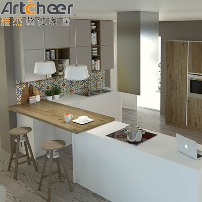 kaufen Maßgeschneiderte Größe Küchenmöbel im europäischen Stil aus Sperrholz mit modularem Schrank-Set on-line-Fertigung
