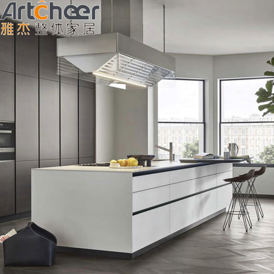 kaufen Schrank Küche Schrank Aluminiumprofil Moderne Designmöbel mit HPL-Material der E-Klasse on-line-Fertigung