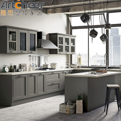 kaufen American Style Luxus Design Massivholzküchen Schränke mit Küchenschrank Schränke on-line-Fertigung