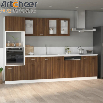 Qualität  Particle Board Kitchen Cabinets in Industrial Style with Artificial Quartz Countertop usine