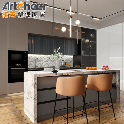 kaufen Wasserdichte Küchenschränke mit Radiusbeveled Edge Countertop on-line-Fertigung