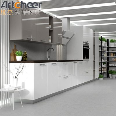 kaufen Smart Luxus Stil Küchenschrank Möbel Weiße Insel Set mit modernem Design on-line-Fertigung