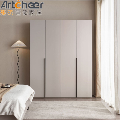 kaufen Schlafzimmermöbel Moderne hellgraue Garderobe Schrank Design mit Kleidung Hanger und zwei Türen on-line-Fertigung