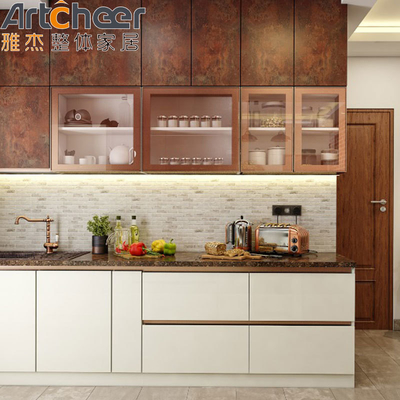 kaufen Massivholzküchen Schränke mit Küchenkammer Schränke amerikanischer Stil Luxus Design on-line-Fertigung