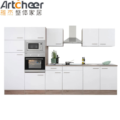 kaufen Moderner Stil Melamine Finish Sperrholz Karkasse Küchenschrank mit hoher Schrankeinheit on-line-Fertigung