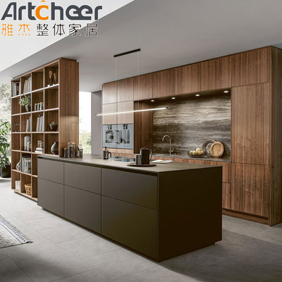 kaufen Modernes Holz aussehen Veneer Eiche Küchenschrank mit Zubehör Hardware und Design on-line-Fertigung
