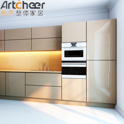 kaufen Moderne Küche Wandschrank Beige und Grau on-line-Fertigung