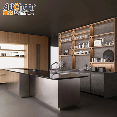 kaufen Moderne, stilvolle Komposit-Küchenschränke mit Insel und traditionellem Full Set-Design on-line-Fertigung
