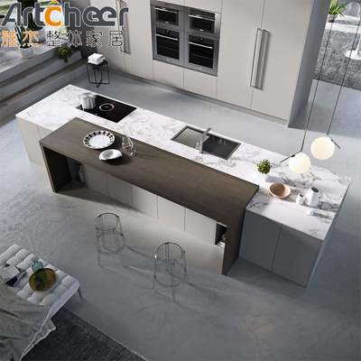 kaufen Moderne Küchenschränke im italienischen Design in Sperrholz Veneer und Lack Finish on-line-Fertigung