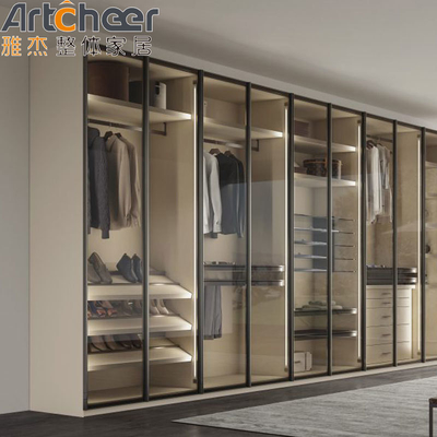 kaufen Aluminium Profil Walk In Schrank Die ideale Wahl für moderne Schlafzimmermöbeldesign on-line-Fertigung
