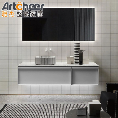 kaufen Badezimmer Vanity Set 42 Zoll Moderne Einzelspülbecken Wohnzimmer Schwimmbad Wandmontierter Schrank on-line-Fertigung