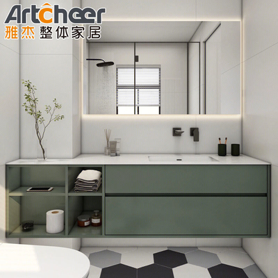 kaufen Modernes Massivholz Braunes Waschzimmer Badezimmer Vanity Flat Door Panel in maßgeschneiderter Größe on-line-Fertigung