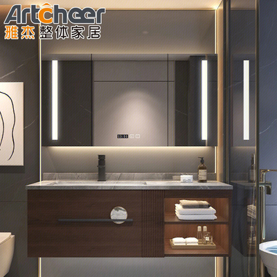 kaufen Wasserdichtes Rechteck Bad Vanity Einheiten / Schrank Set mit Waschbecken und Seitenschrank on-line-Fertigung