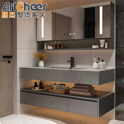 kaufen Küchenschrank und modernes Holz Doppelspülbecken Badezimmer mit wasserdichtem Becken on-line-Fertigung