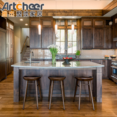 Moderne Stilvolle Antike Holz Küchenschrank Shaker Design für traditionelle Küchen