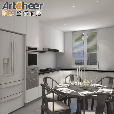 Dauerhafte vorgefertigte Massivholzschüttler-Küchenschränke mit Radius-Beveled-Kanten-Schalter