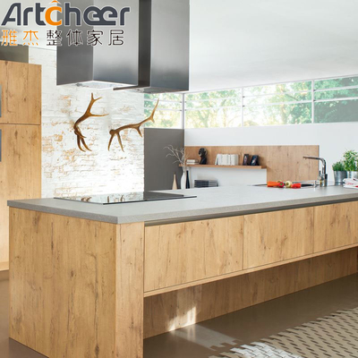 Farbiges Sperrholz Küchenschrank Fronten in weißem Holz Laminate Modernes stilvolles Design