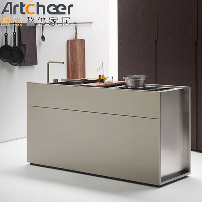 Küchenschränke für kleine Räume mit kundenspezifischer Farbe und Inselschrank im modernen Design