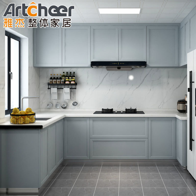 Verstellbare Regale Küchenschränke und Schubladen im zeitgenössischen Massiv-Eich-Möbeldesign