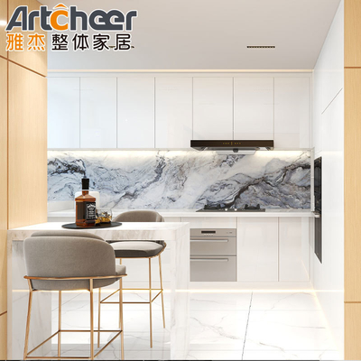 Australien Home Holz RTA Weiße Farbe Modulare Küchenschränke ECO-freundliche Materialqualität