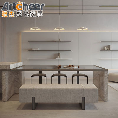 Maßgeschneiderte Größe aus Massivholz Luxus-Design-Haus Küchenschrank mit Full Bullnose-Schreibtisch