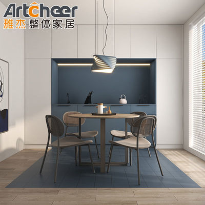 Modulare Küchenschränke aus weißem PVC mit solider Oberfläche