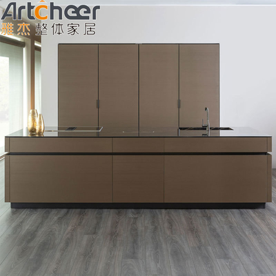 PVC-Board-Küchenschrank Modulgestaltung mit individueller Größe Quarzsteinoberfläche