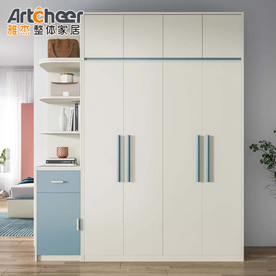 Anpassbares Regal Weiß Melamin Schrank für modernes Schlafzimmer in weißer Oberfläche