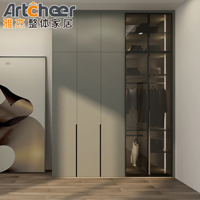 Massivholz-Schlafzimmer-Speicher mit 2 Türen Schrank hängende Schiene und einstellbare Höhe