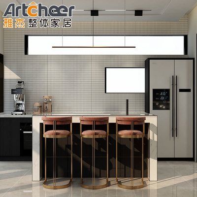 Künstliche Quarz-Schreibtisch C-förmige Küchenschrank Design für Hausmöbel