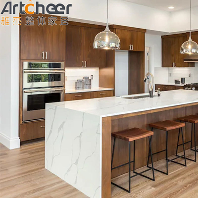 Basis Schränke Moderner Stil Klassiker Küchenschrank mit Massivholz Veneer Oberfläche